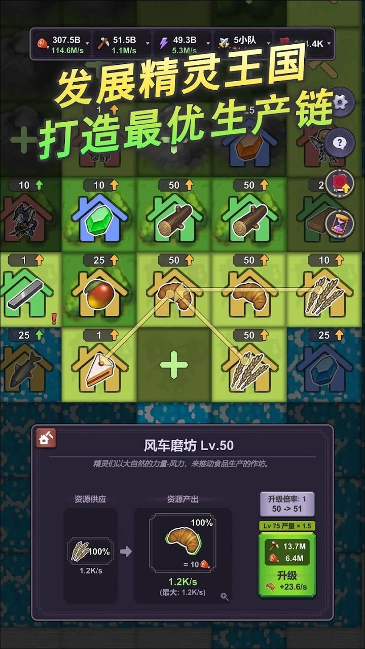精灵王国（资源反增）