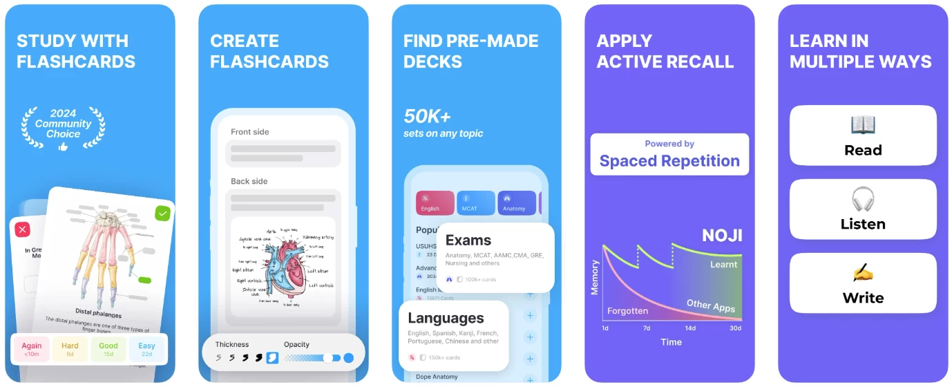 Noji: Study with Flashcards 记忆曲线 使用卡学习 v2.13.0-مەرمەر بىلوگى