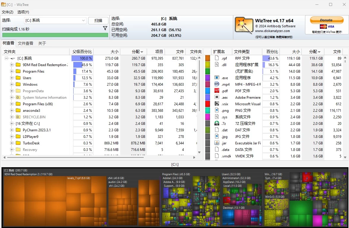 WizTree 磁盘分析工具 v4.32 中文免费便携版-مەرمەر بىلوگى