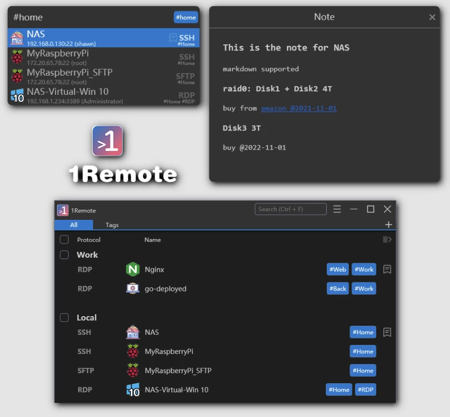 1Remote（PRemoteM）远程连接工具 v1.0.0 中文免费版-مەرمەر بىلوگى