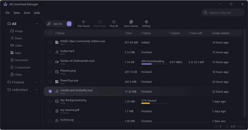 AB Download Manager 下载管理器 v1.10.1-مەرمەر بىلوگى
