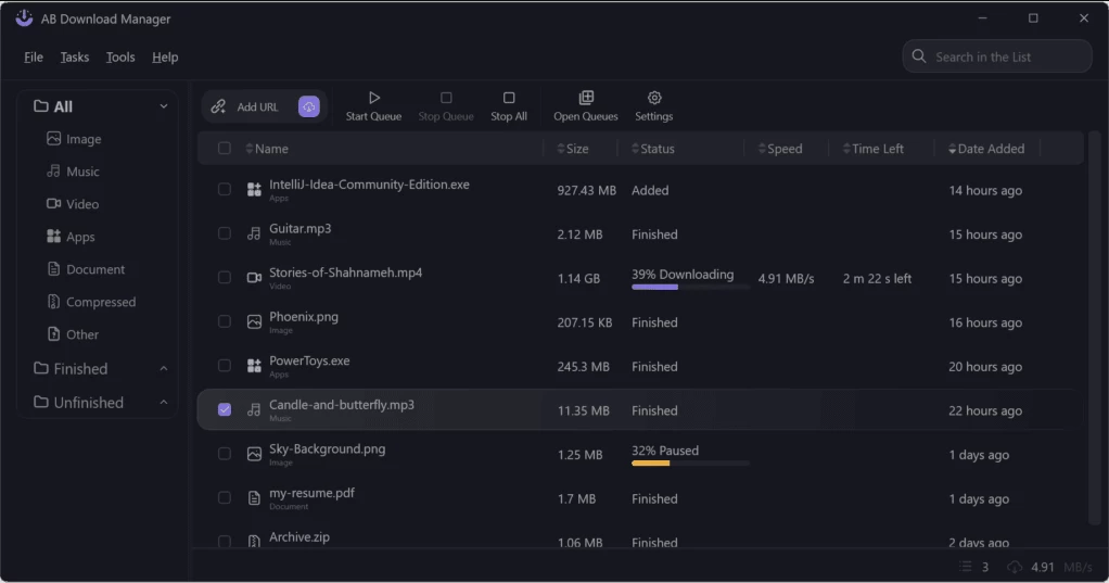 AB Download Manager 下载管理器 v1.10.1-مەرمەر بىلوگى