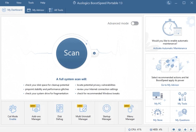 Auslogics BoostSpeed 优化电脑性能 v14.2.0.6 便携版-مەرمەر بىلوگى