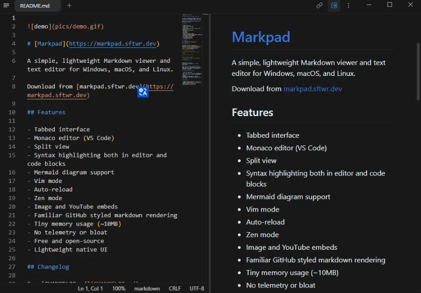 Markpad Markdown阅读器与文本编辑器 v2.6.3-مەرمەر بىلوگى