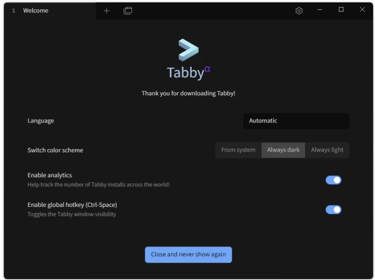 Tabby 终端仿真器 v1.0.235 便携版-مەرمەر بىلوگى