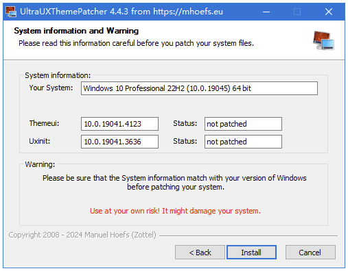 UltraUXThemePatcher Win11主题破解限制工具 v4.4.4 中文免费版-مەرمەر بىلوگى